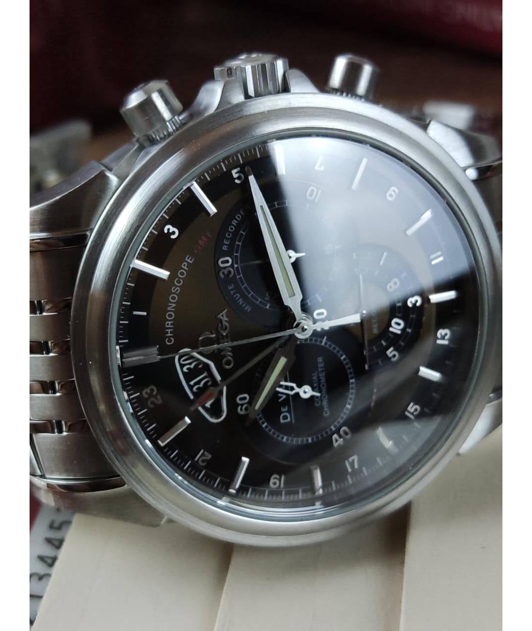 OMEGA Коричневые металлические часы, фото 3