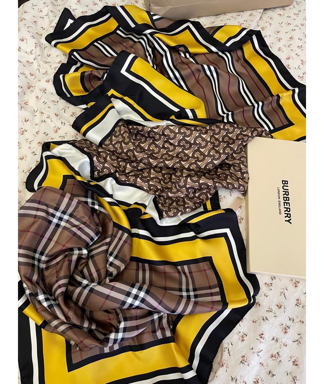 BURBERRY Мульти шелковый шарф, фото 7