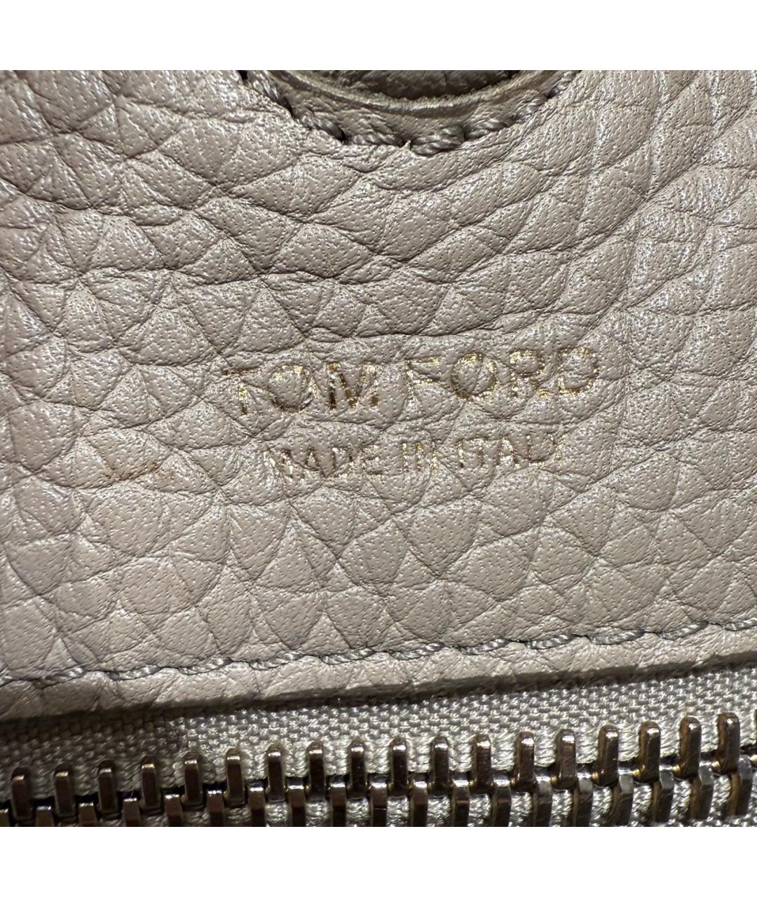 TOM FORD Бежевая кожаная сумка через плечо, фото 8