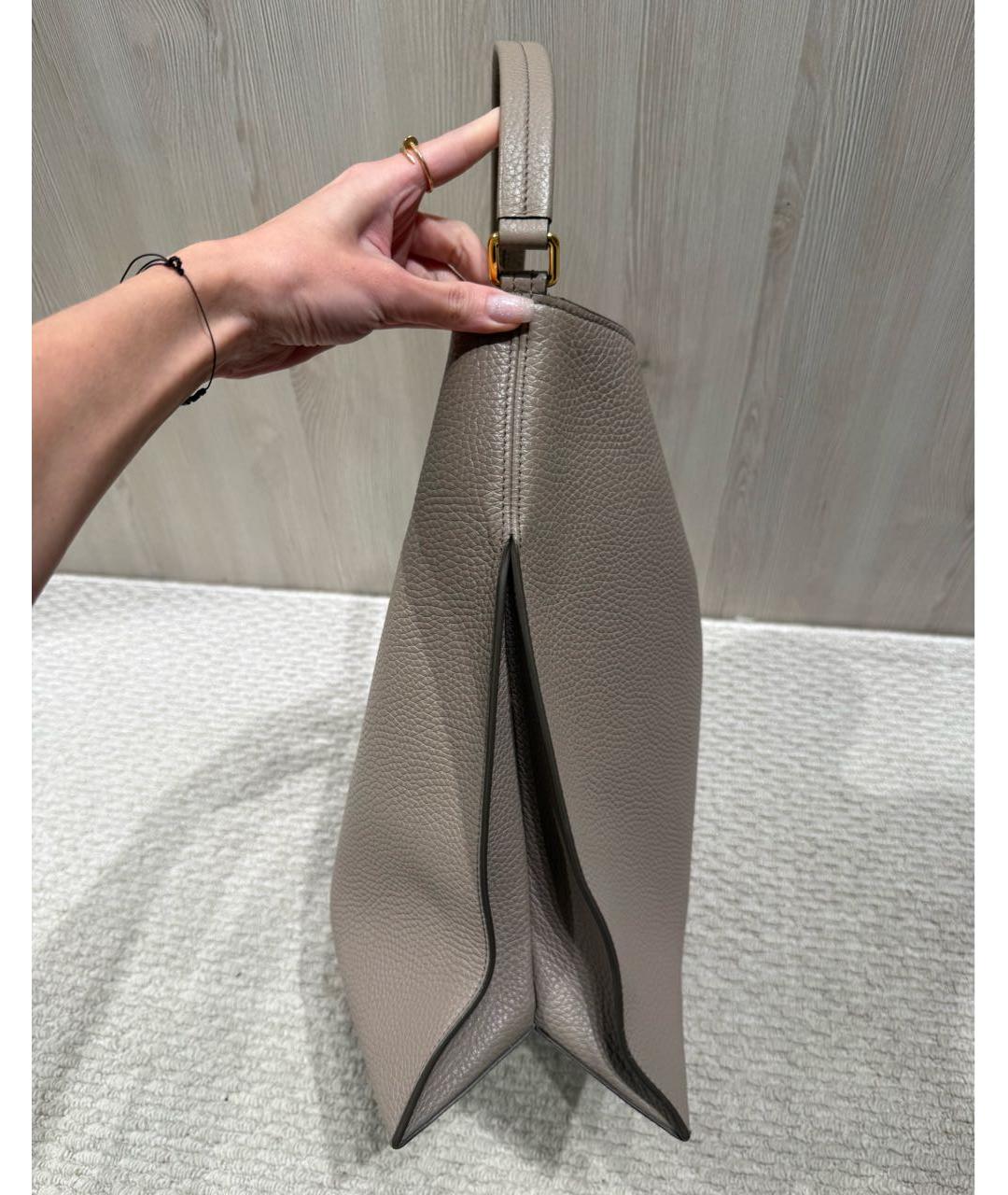 TOM FORD Бежевая кожаная сумка через плечо, фото 4