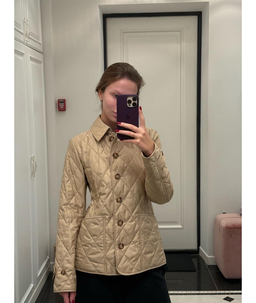 BURBERRY Бежевая хлопковая куртка, фото 7