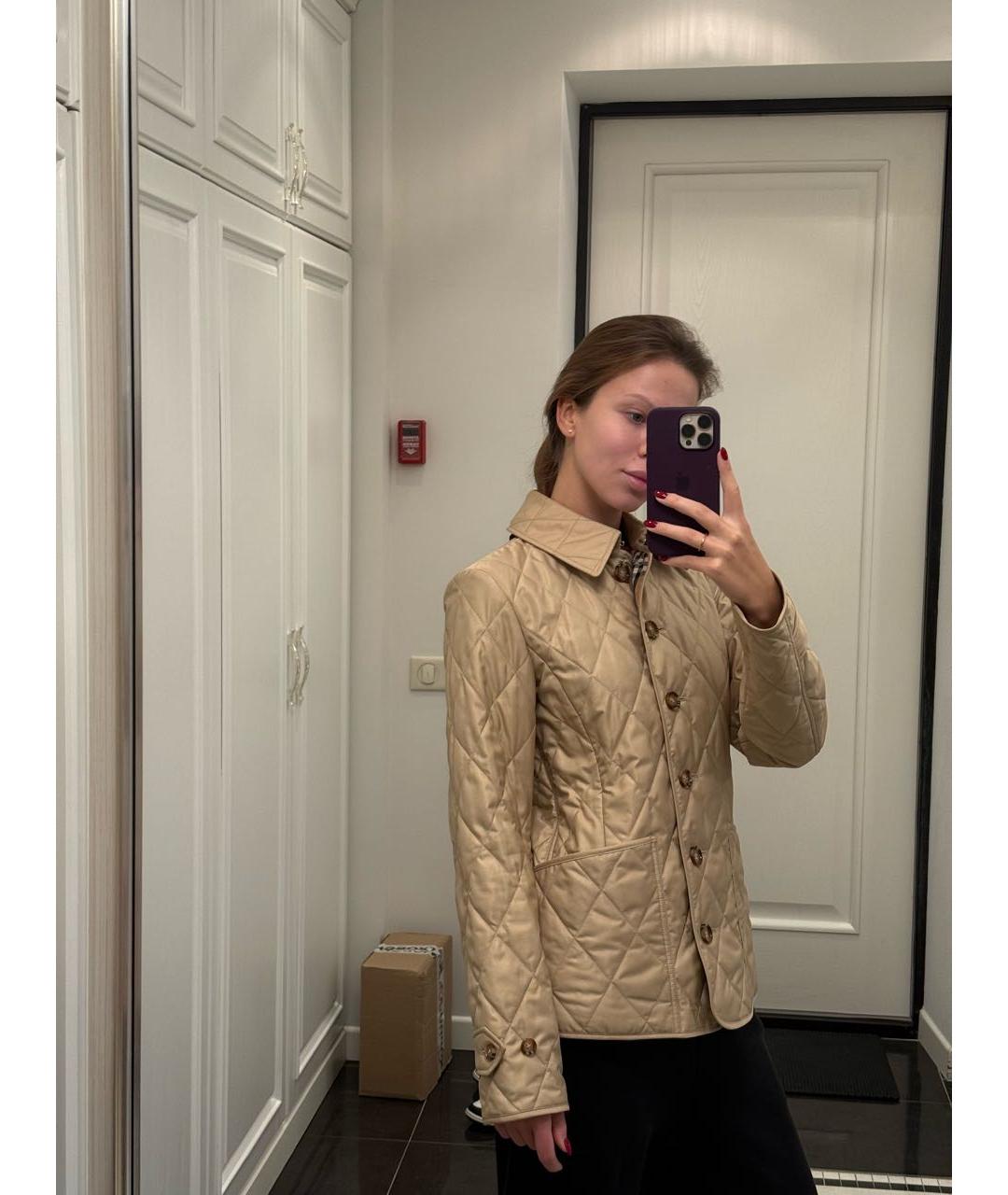 BURBERRY Бежевая хлопковая куртка, фото 8