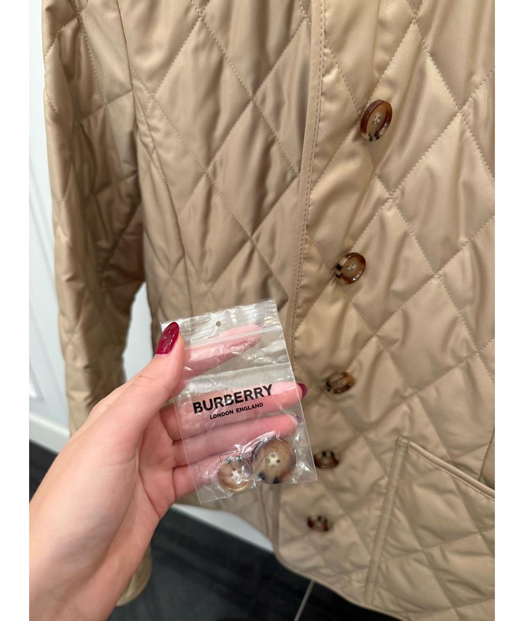 BURBERRY Бежевая хлопковая куртка, фото 5