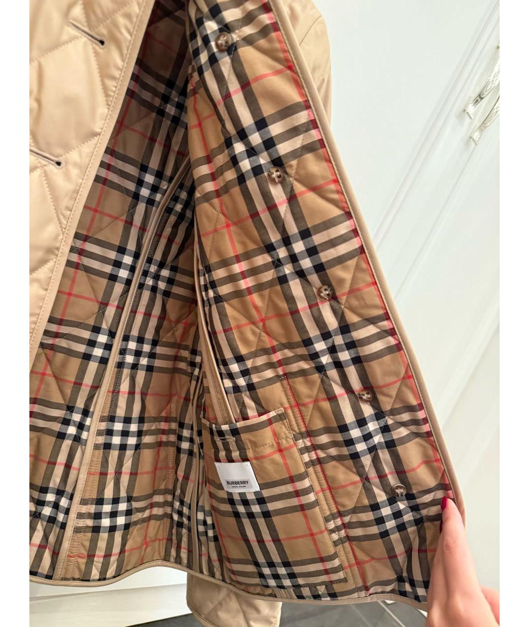 BURBERRY Бежевая хлопковая куртка, фото 6