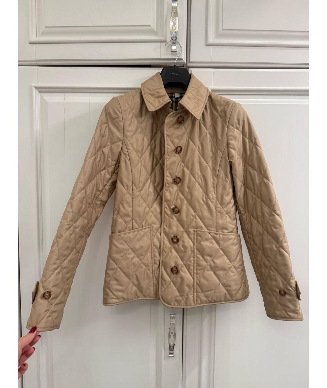 BURBERRY Бежевая хлопковая куртка, фото 9