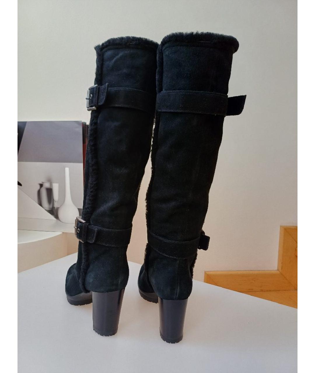 GIANVITO ROSSI Черные замшевые сапоги, фото 6