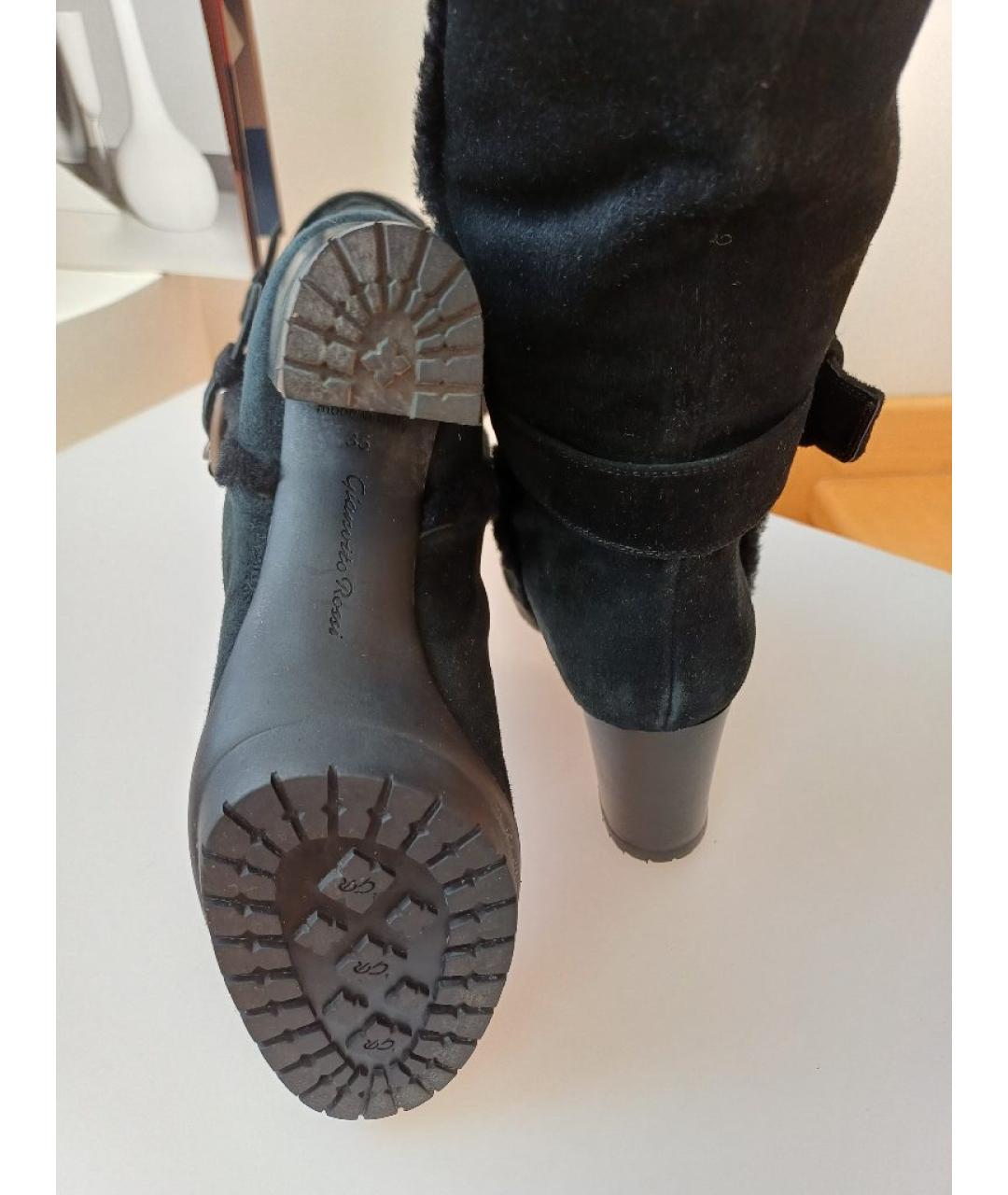 GIANVITO ROSSI Черные замшевые сапоги, фото 7