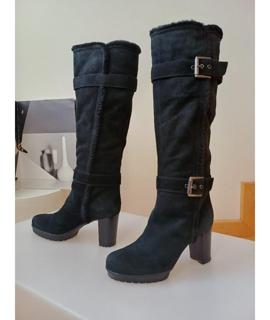 GIANVITO ROSSI Черные замшевые сапоги, фото 2