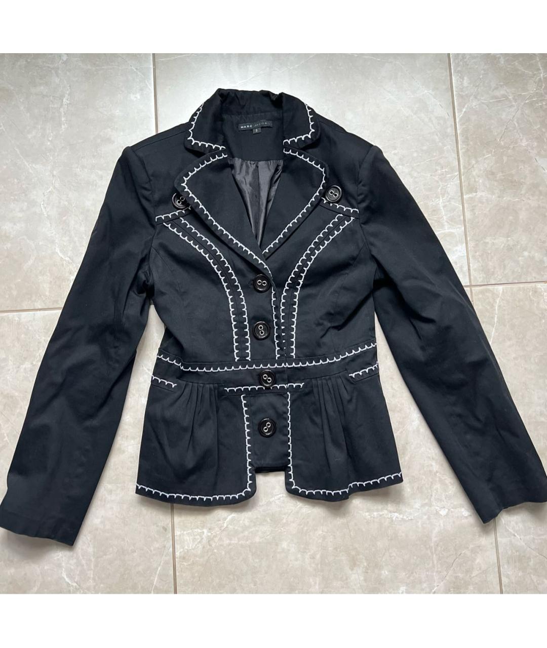 MARC JACOBS Черный хлопковый жакет/пиджак, фото 9