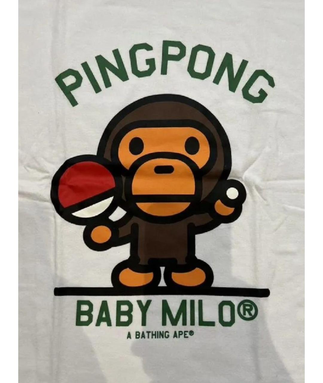 A BATHING APE Белая хлопковая футболка, фото 3