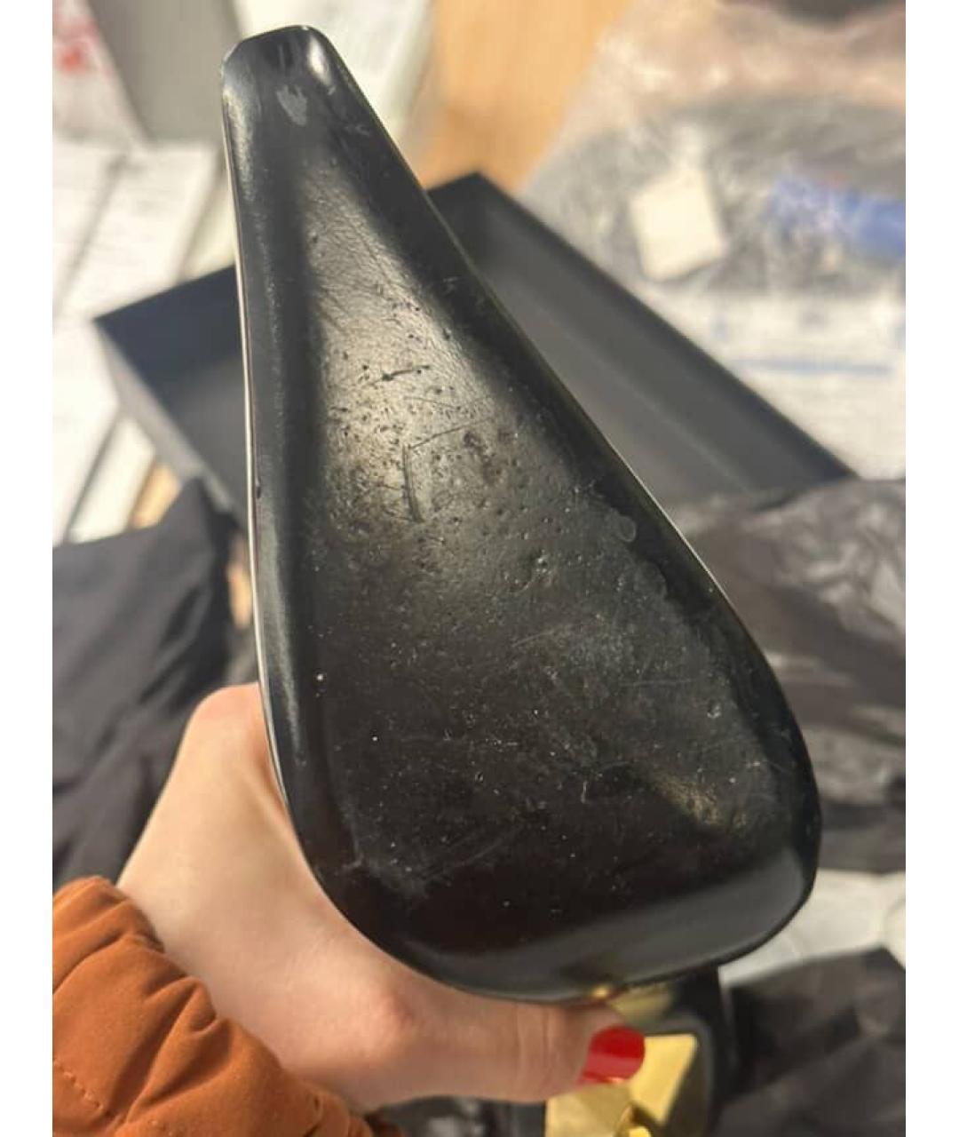 SAINT LAURENT Бордовые кожаные туфли, фото 8