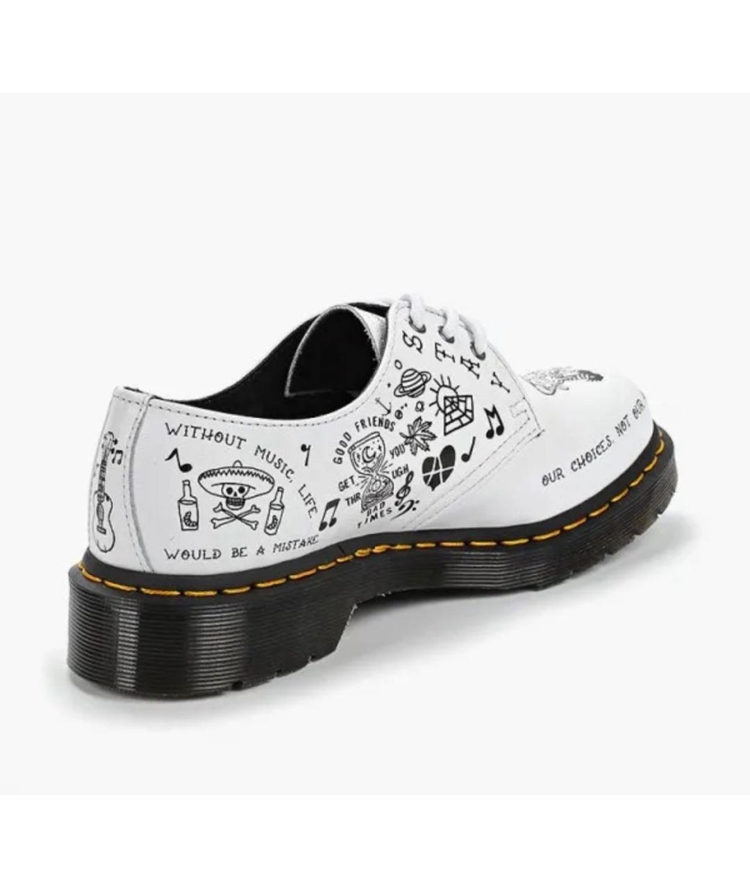 DR. MARTENS Белые кожаные брогги и оксфорды, фото 3