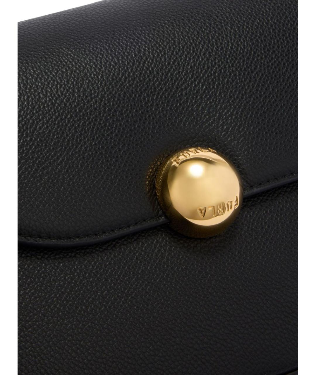 FURLA Черная кожаная сумка через плечо, фото 5