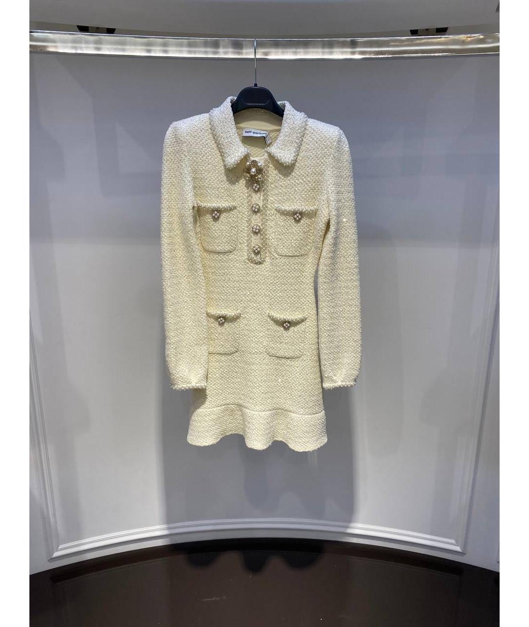 SELF-PORTRAIT Белое повседневное платье, фото 2