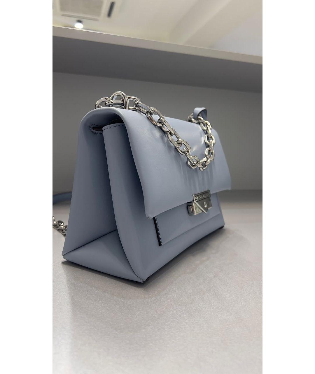 MICHAEL KORS Голубая кожаная сумка через плечо, фото 2