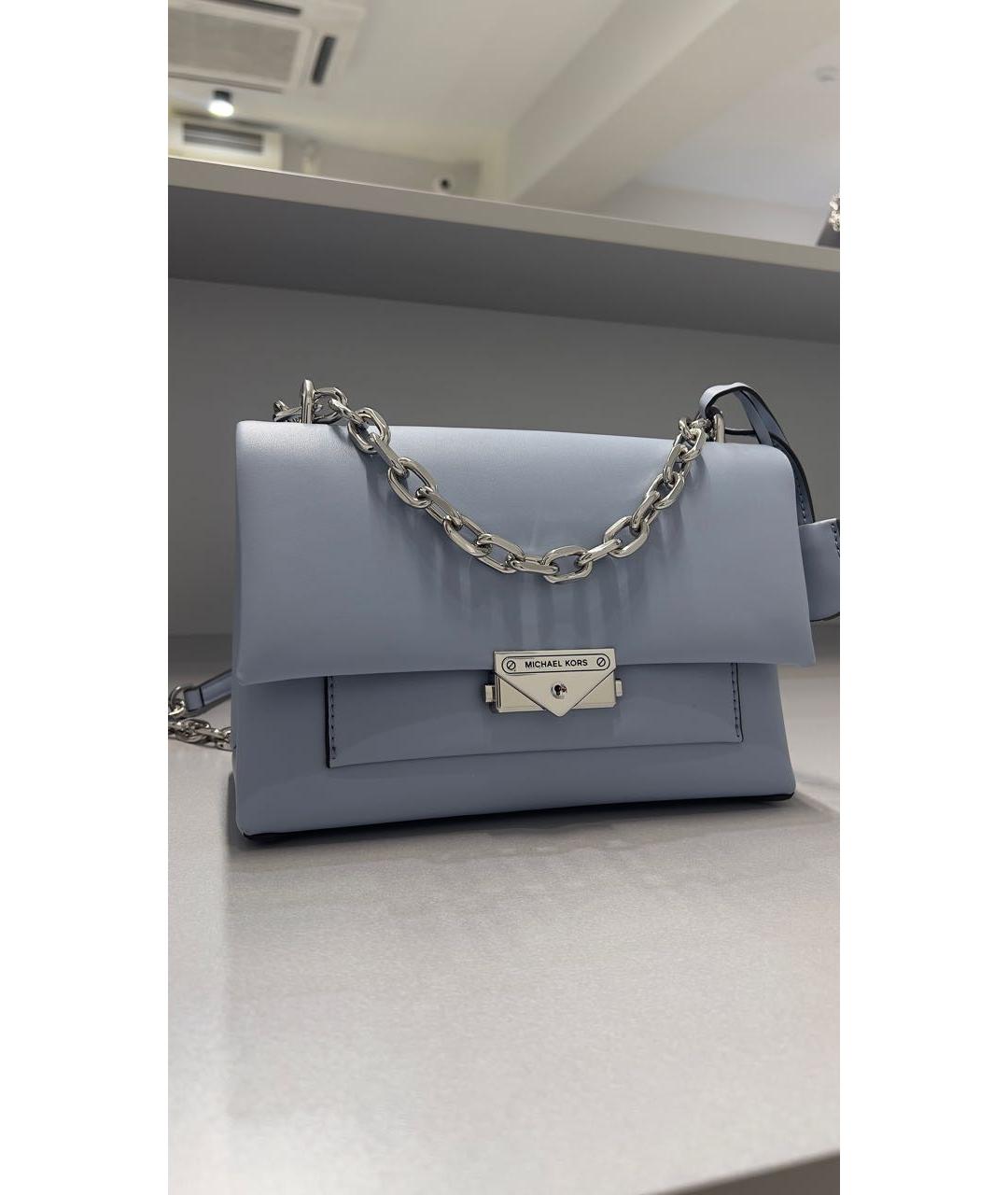 MICHAEL KORS Голубая кожаная сумка через плечо, фото 5