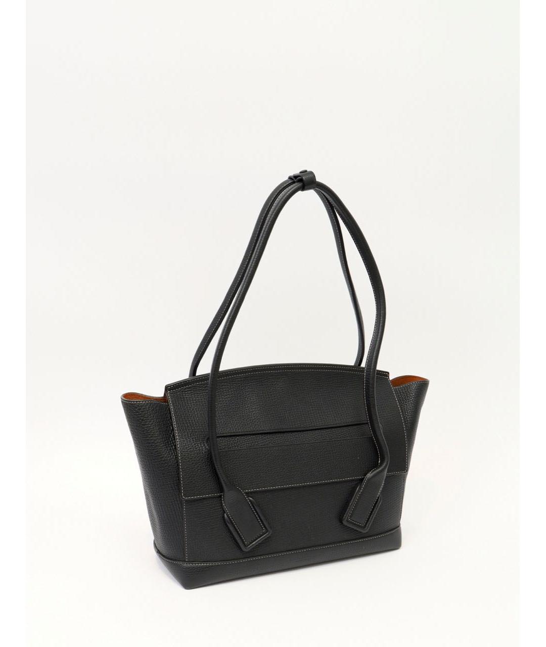 BOTTEGA VENETA Черная кожаная сумка тоут, фото 3