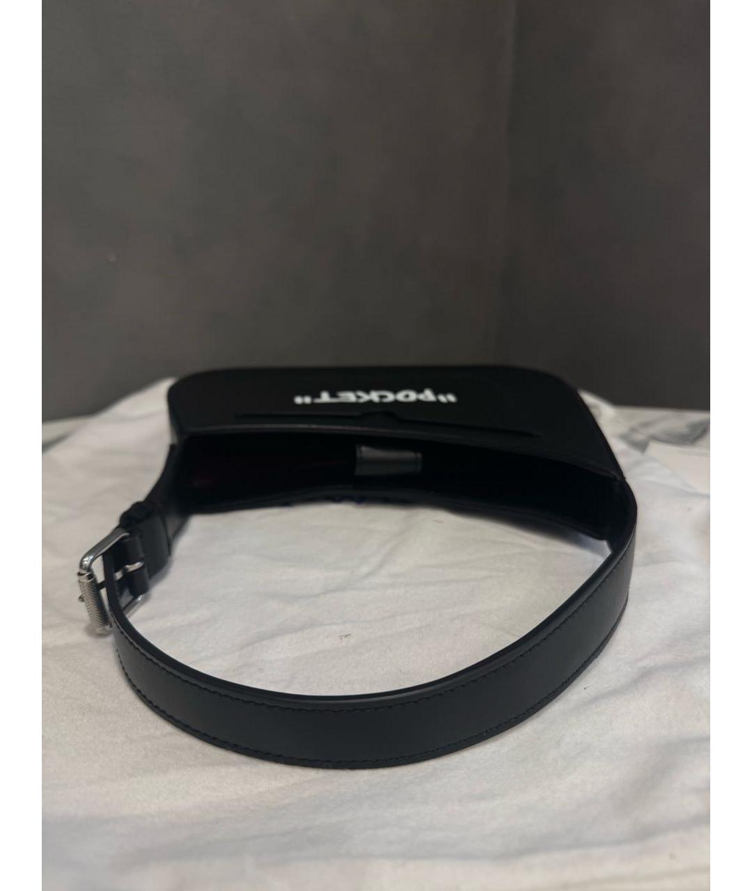 OFF-WHITE Черная кожаная сумка через плечо, фото 7