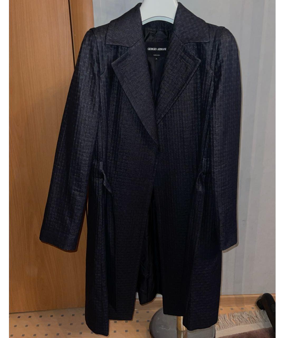 GIORGIO ARMANI Черное пальто, фото 4