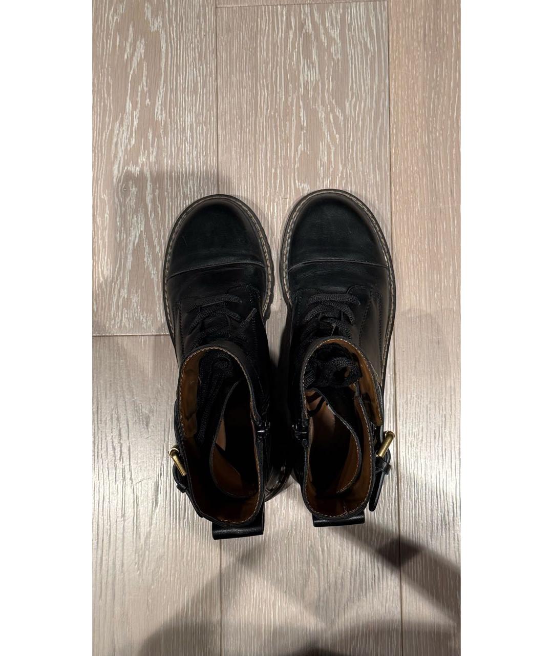 SEE BY CHLOE Черные кожаные ботинки, фото 3