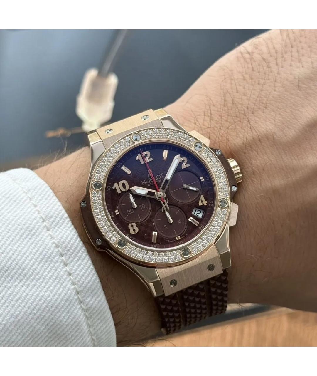 HUBLOT Коричневые часы из розового золота, фото 8