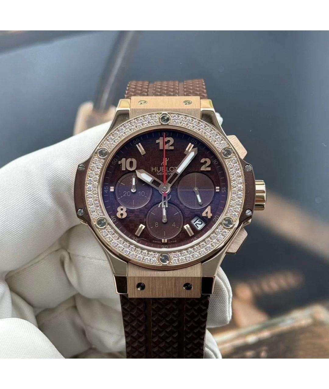 HUBLOT Коричневые часы из розового золота, фото 2