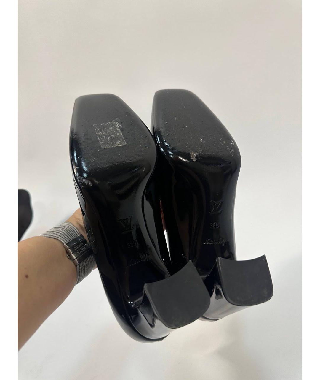 LOUIS VUITTON Черные туфли из лакированной кожи, фото 6