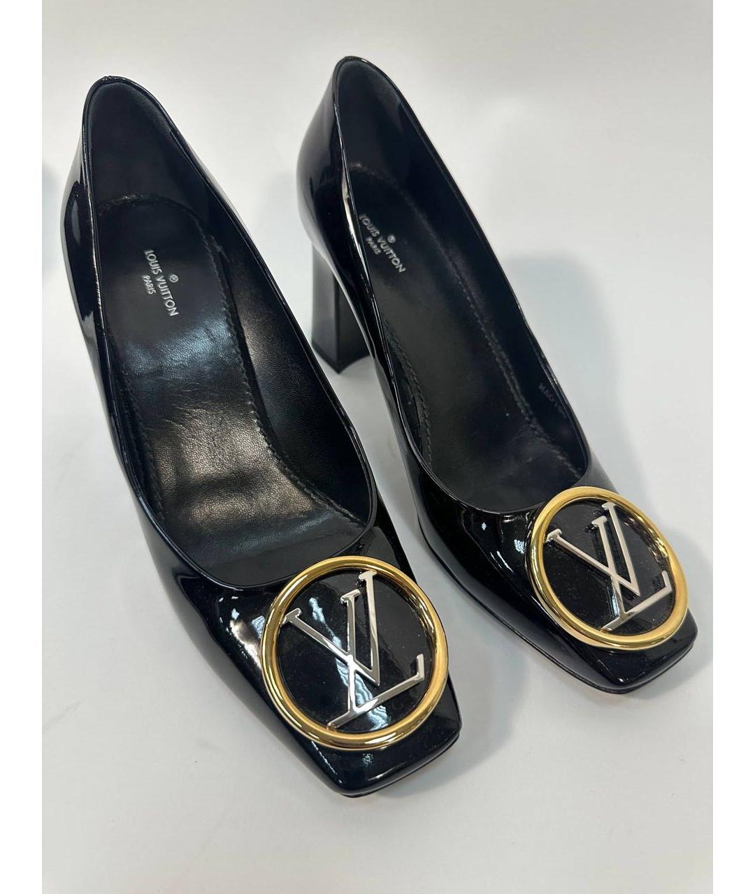 LOUIS VUITTON Черные туфли из лакированной кожи, фото 2