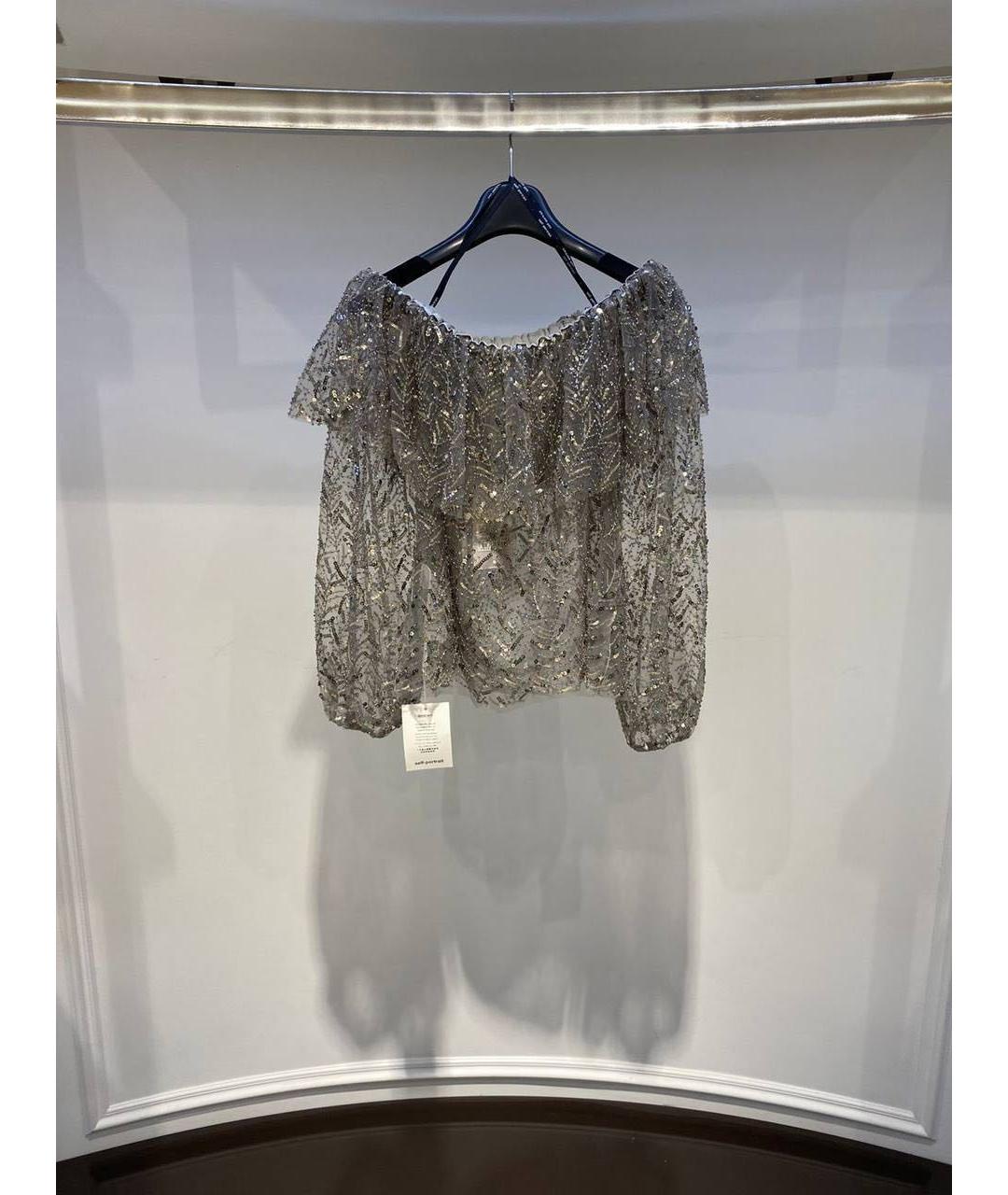 SELF-PORTRAIT Серая блузы, фото 2