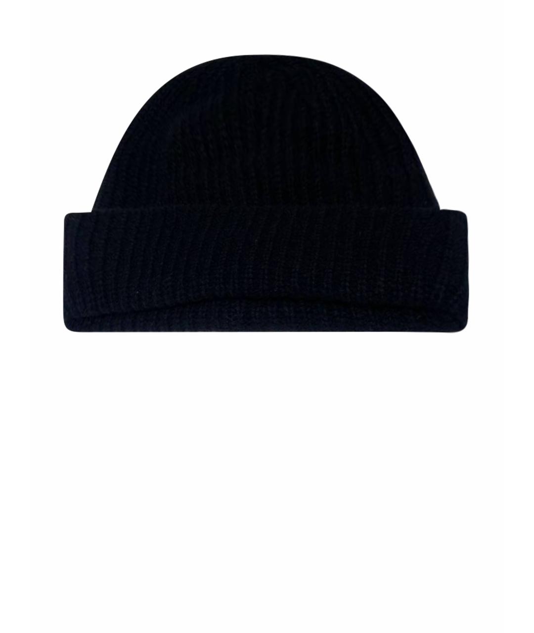 YVES SALOMON Черная шерстяная шапка, фото 1