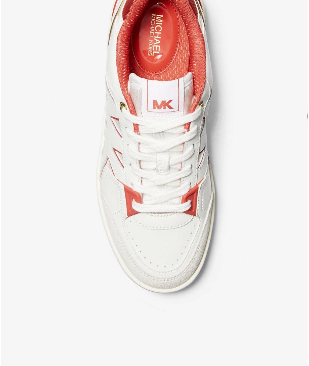 MICHAEL KORS Белые кожаные кеды, фото 4