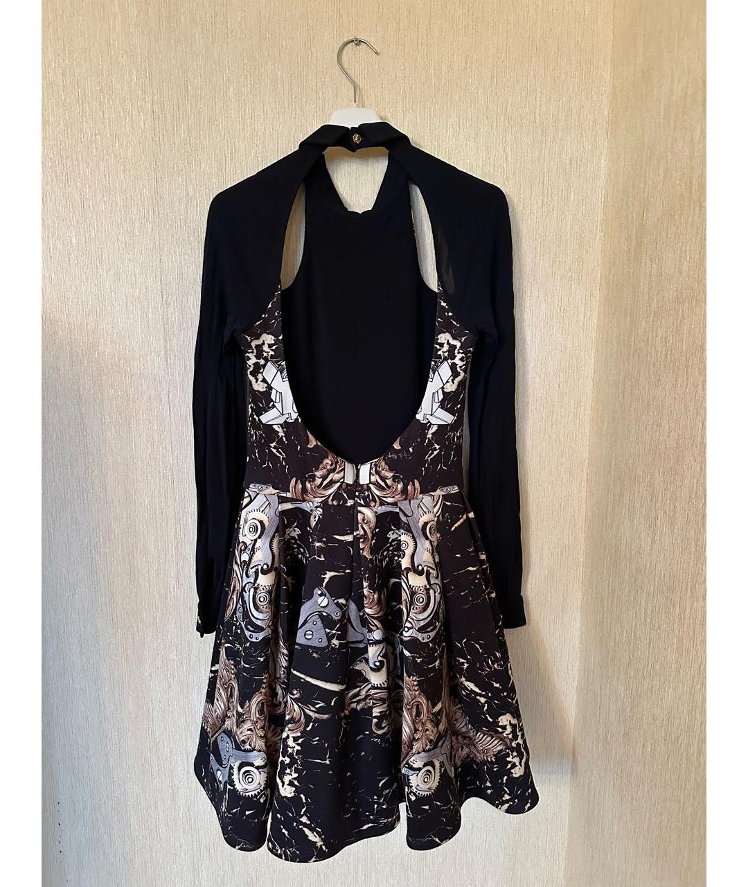 PHILIPP PLEIN Черное полиэстеровое платье, фото 2