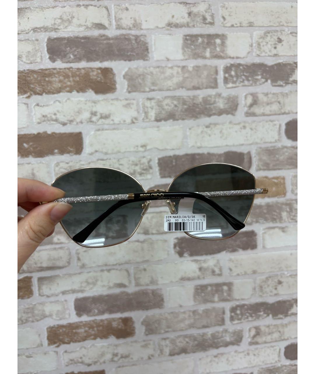 JIMMY CHOO Черные металлические солнцезащитные очки, фото 7