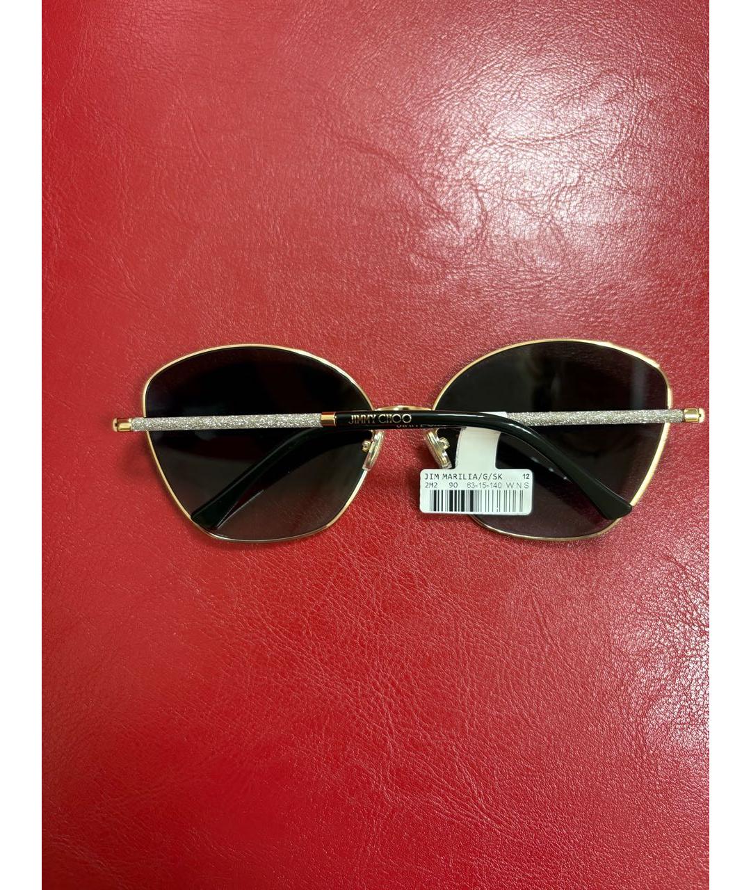 JIMMY CHOO Черные металлические солнцезащитные очки, фото 5