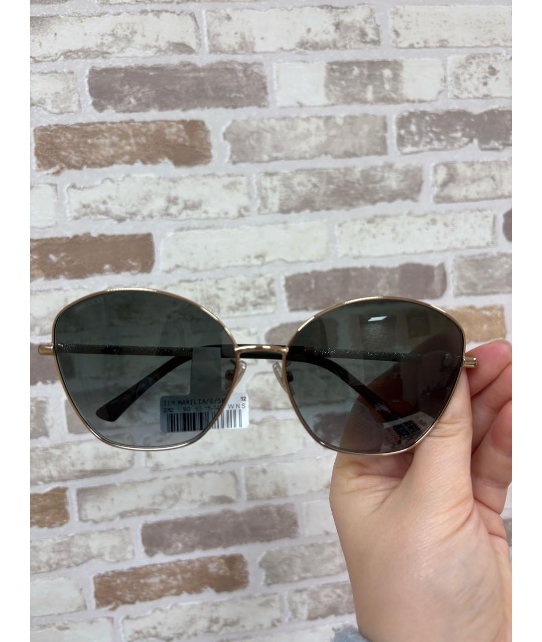 JIMMY CHOO Черные металлические солнцезащитные очки, фото 6