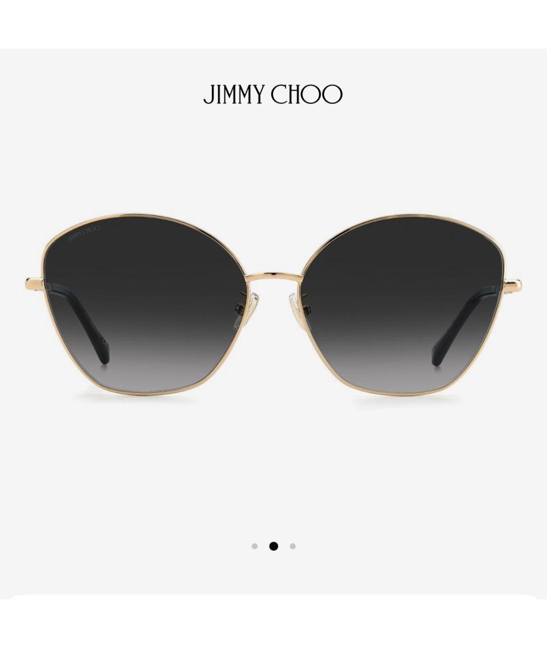 JIMMY CHOO Черные металлические солнцезащитные очки, фото 9