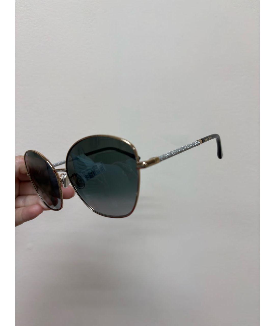 JIMMY CHOO Черные металлические солнцезащитные очки, фото 4