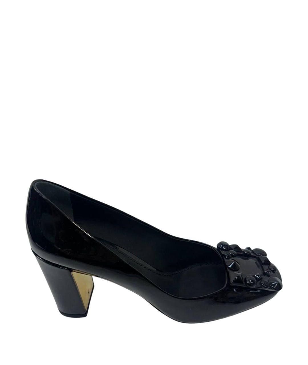 LOUIS VUITTON Черные туфли из лакированной кожи, фото 1