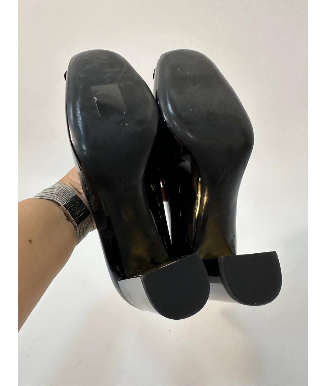 LOUIS VUITTON Черные туфли из лакированной кожи, фото 6