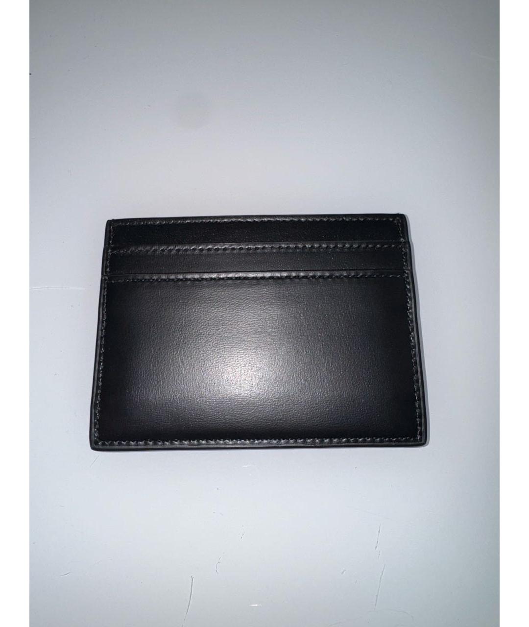 SAINT LAURENT Черный кожаный кардхолдер, фото 2