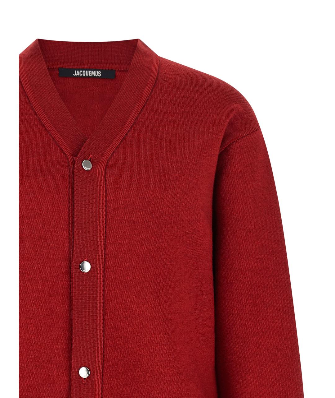 JACQUEMUS Красный шерстяной джемпер / свитер, фото 3