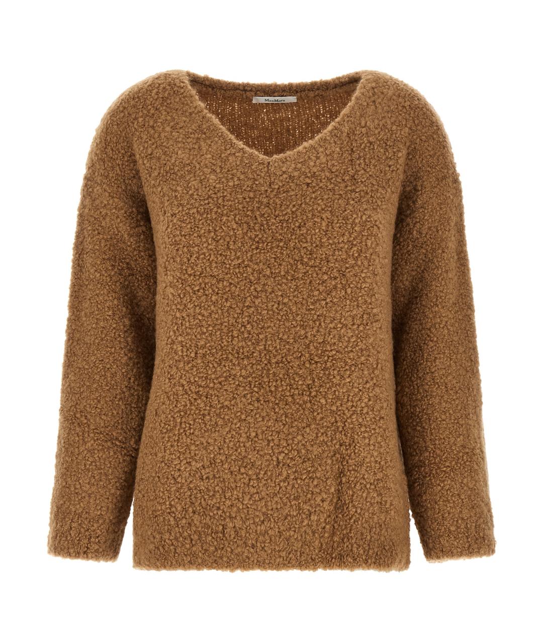 MAX MARA Коричневый шерстяной кардиган, фото 1