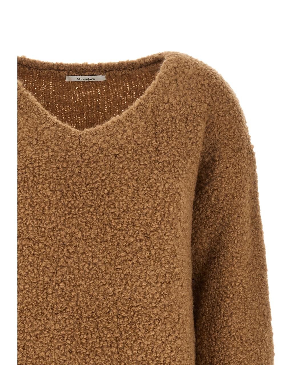 MAX MARA Коричневый шерстяной кардиган, фото 3
