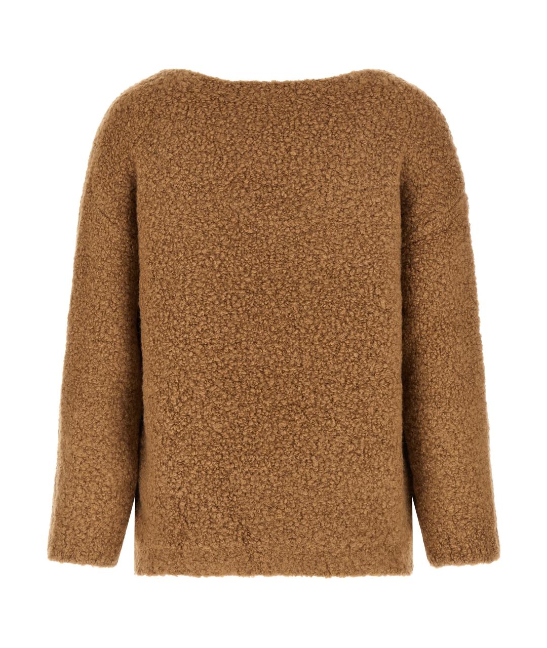 MAX MARA Коричневый шерстяной кардиган, фото 2