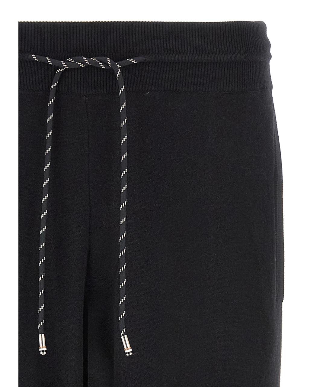 HUGO BOSS Черные хлопковые повседневные брюки, фото 3