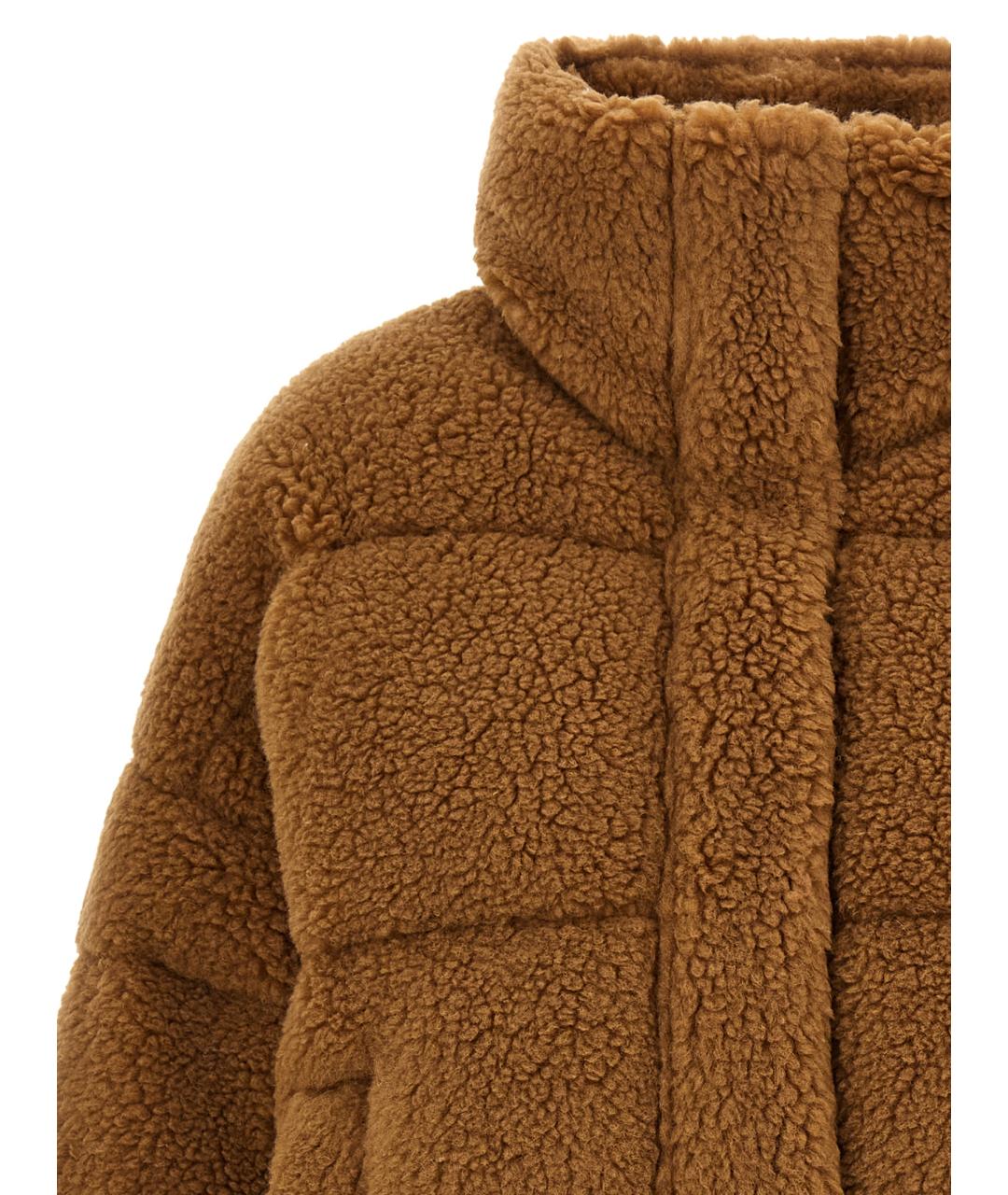 WEEKEND MAX MARA Коричневый полиэстеровый пуховик, фото 3