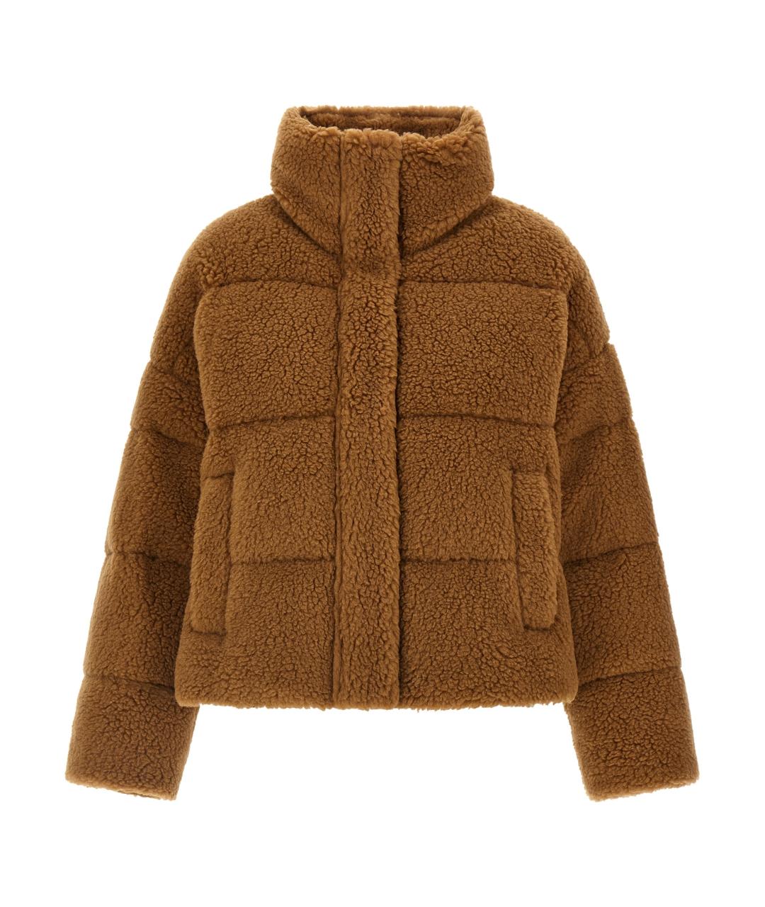 WEEKEND MAX MARA Коричневый полиэстеровый пуховик, фото 1