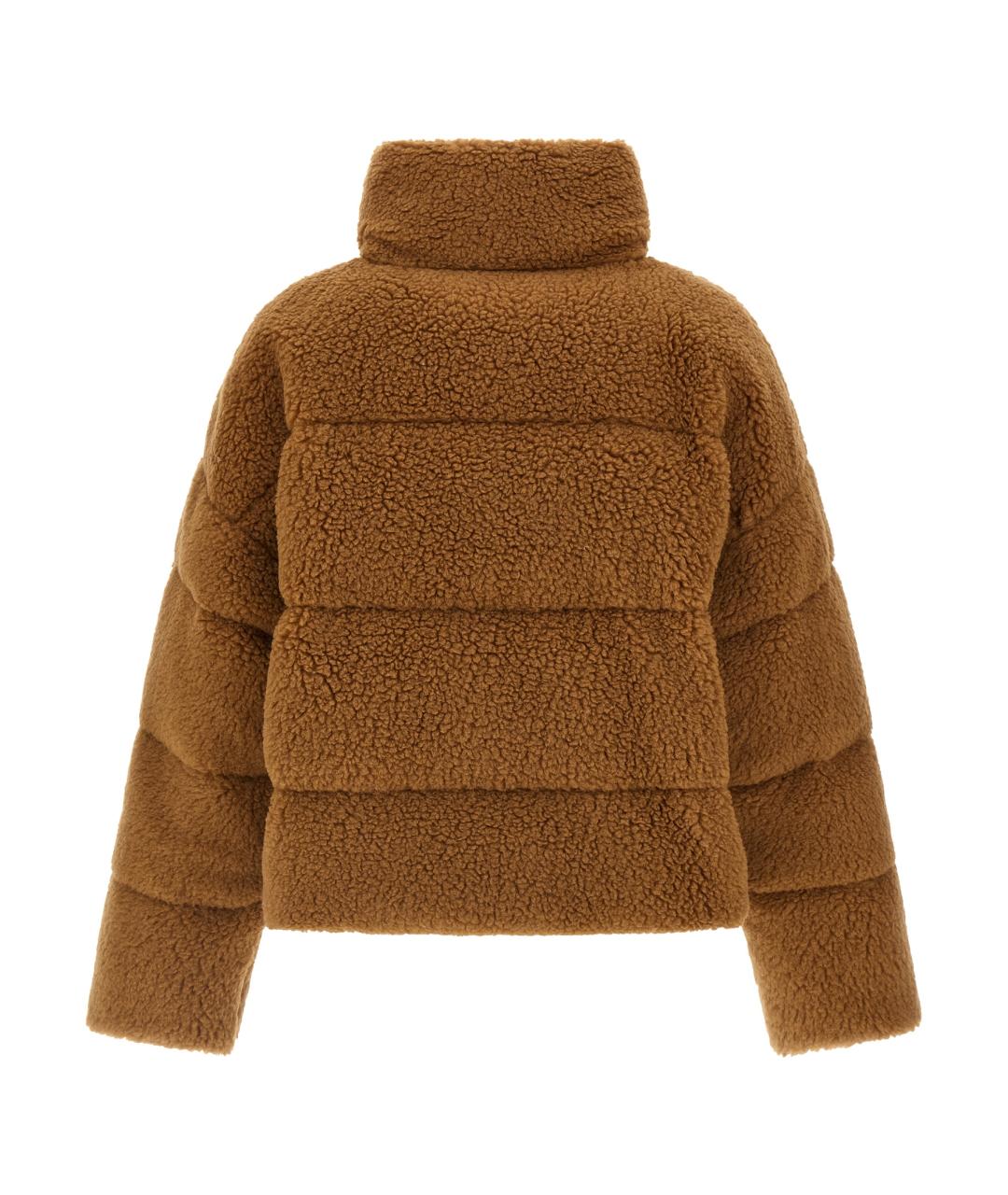 WEEKEND MAX MARA Коричневый полиэстеровый пуховик, фото 2