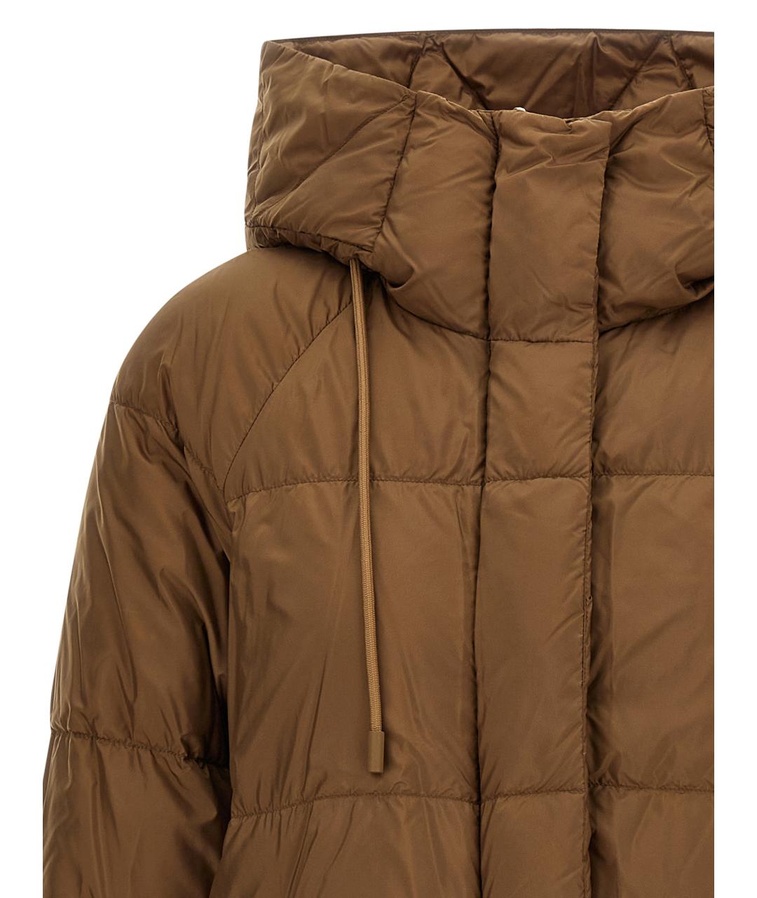 WEEKEND MAX MARA Коричневая полиэстеровая парка, фото 4
