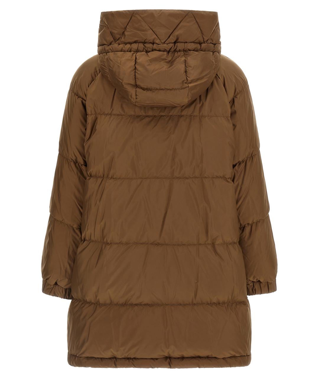 WEEKEND MAX MARA Коричневая полиэстеровая парка, фото 3